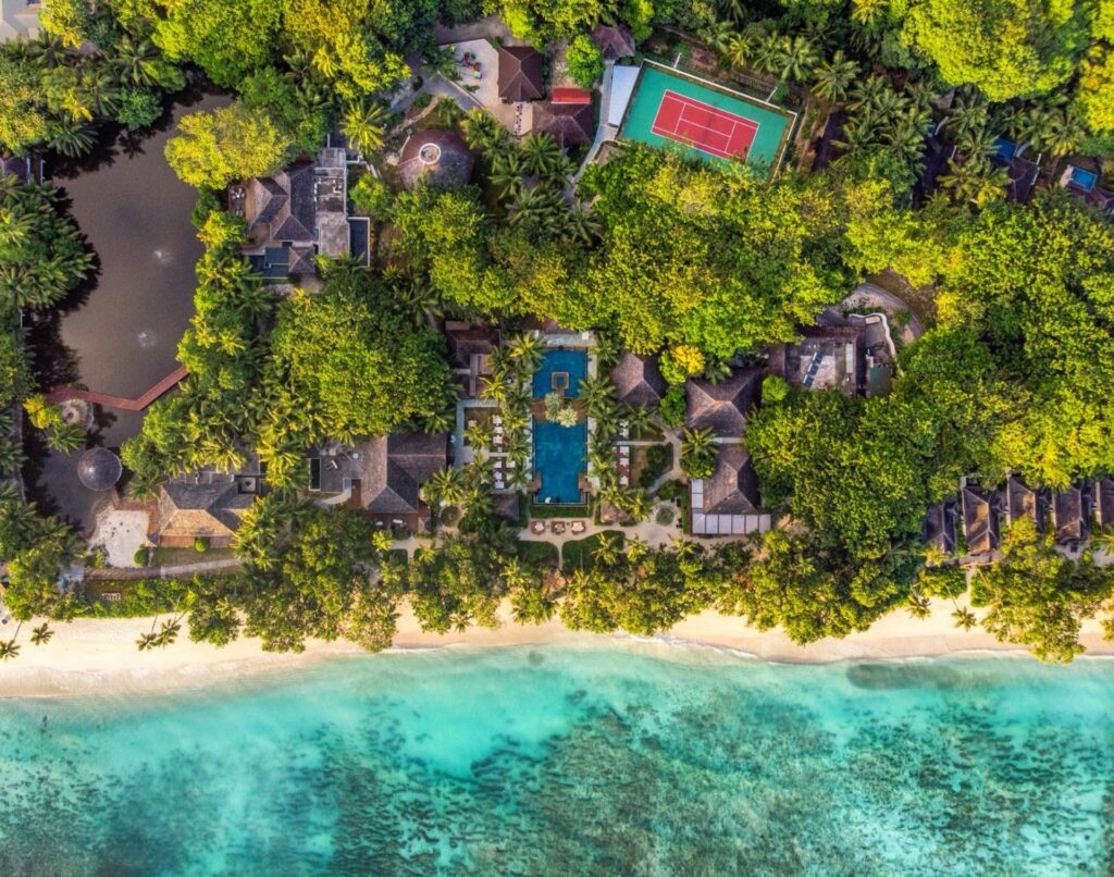 Aerial View Labriz Resort- Hilton Seychelles Labriz Resort and Spa, Silhouette Island