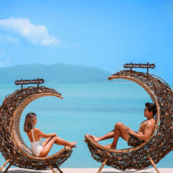 Couple On Decorative Beach Chairs - Melati Beach Resort and Spa, Koh Samui