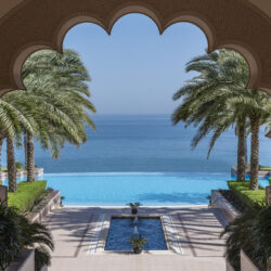 Pool Through Courtyard Arch - Shangri-La Al Husn, Muscat, Oman