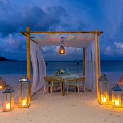 Romantic Dinner For Two On The Beach At Night - Irene Luxury Beach Pool Villa Resort, Koh Lipe, Thailand
