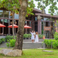 Family walking the grounds - Khanom Beach Resort & Spa, Thailand
