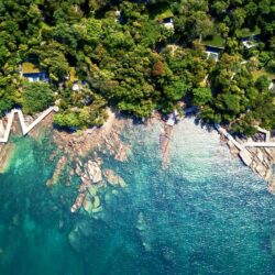 Krabey Island Aerial With Villas - Six Senses Krabey Island Cambodia