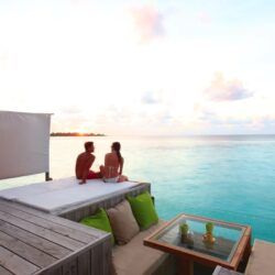 Sunset Laamu Water Villa Sunset Deck - Six Senses Laamu, Maldives