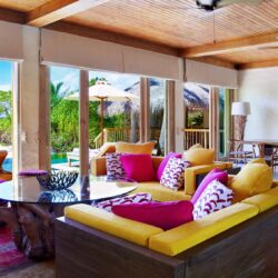 Two-Bedroom Ocean Beach Villa With Pool Living Room - Six Senses Laamu, Maldives